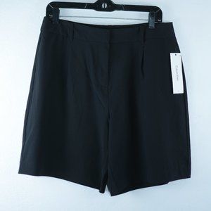 CALVIN KLEIN Womens Black Shorts Size 10 Suit Separates Pleated